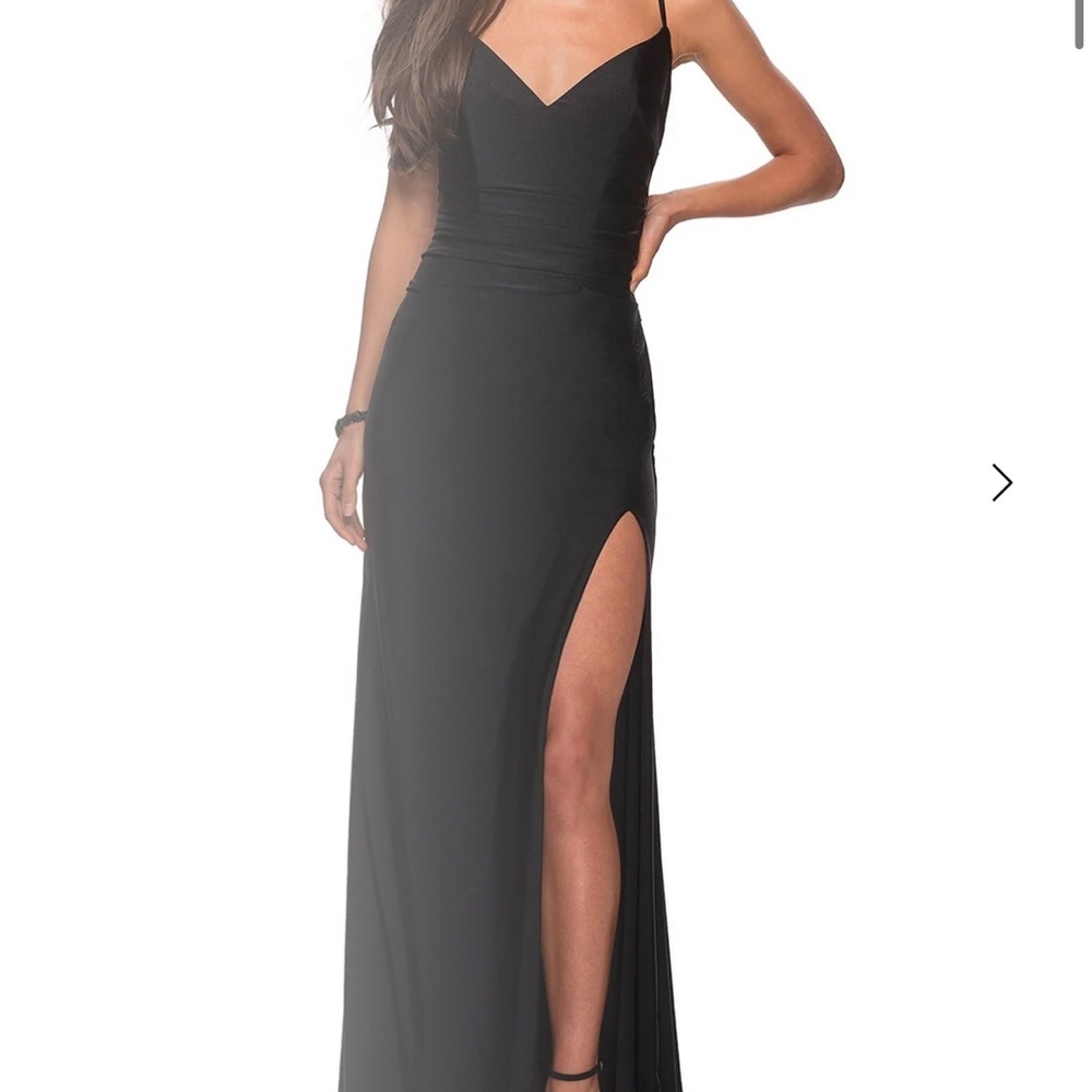 La Femme Black Maxi Dress